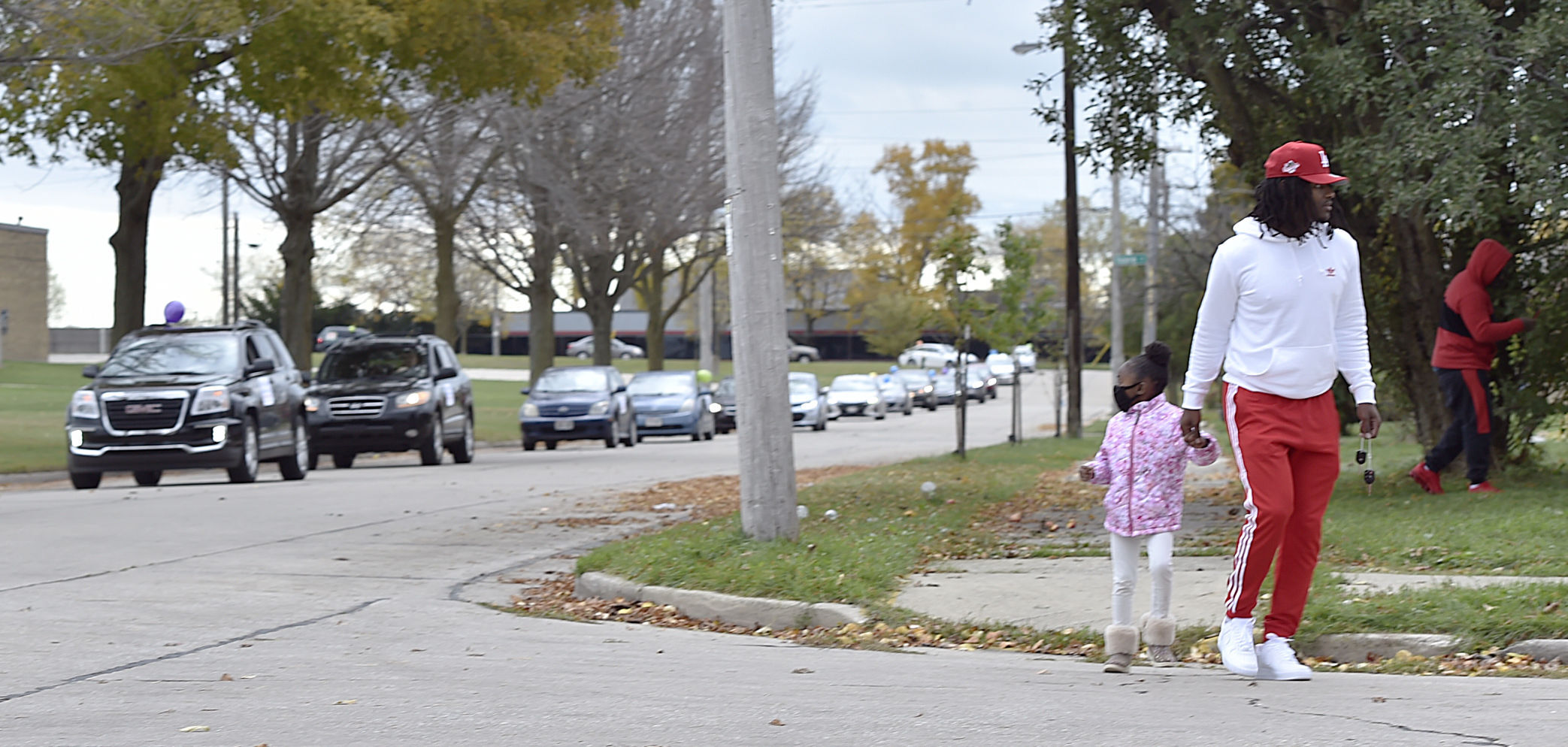 Onlookers hear the honking horns